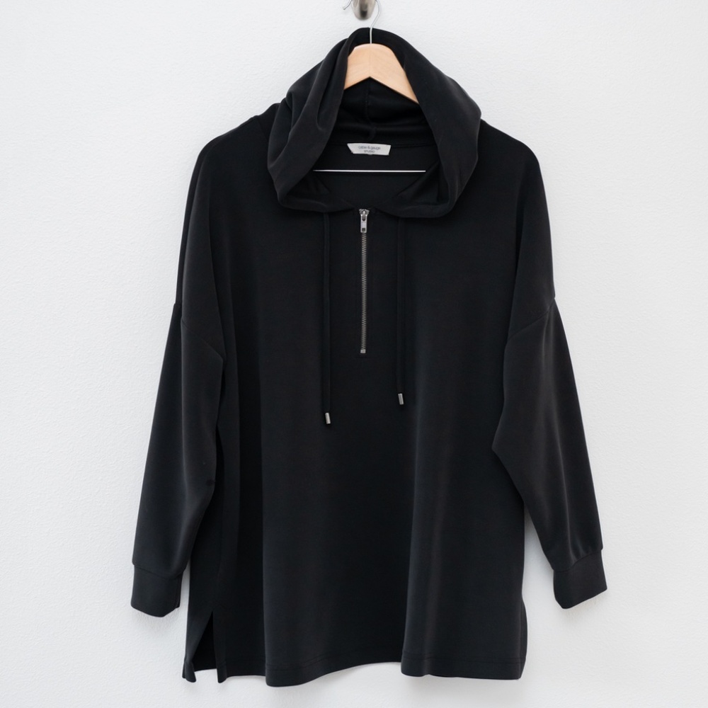 Cable & Gauge Lightweight Black Hoodie